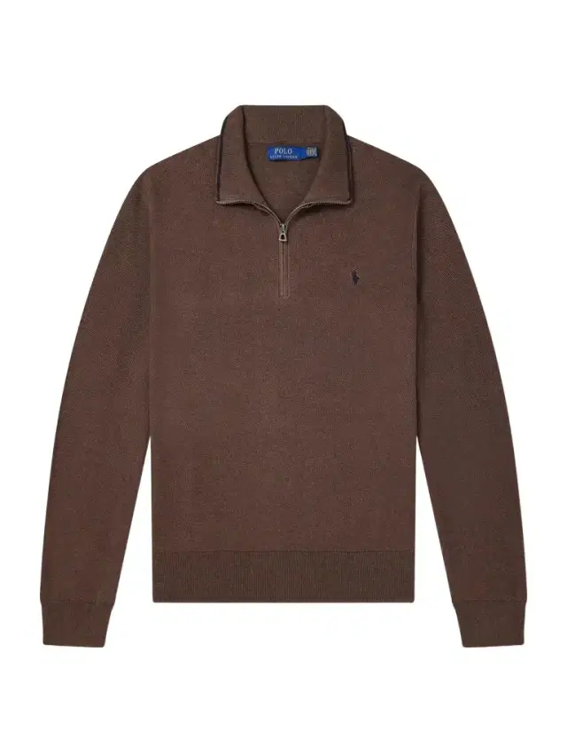Polo Ralph Lauren Logo-Embroidered Textured-Cotton Half-Zip Sweater - Men