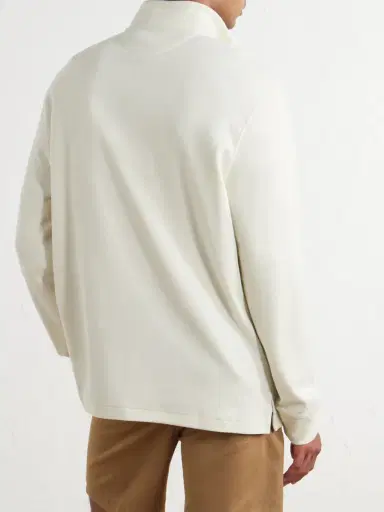 Polo Ralph Lauren Logo-Embroidered Ribbed Cotton Half-Zip Sweater - Men | Thumbnail 4