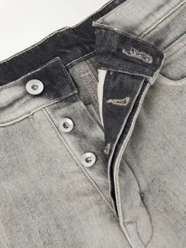 Rick Owens Bolan Straight-Leg Frayed Denim Shorts - Men | Thumbnail 6