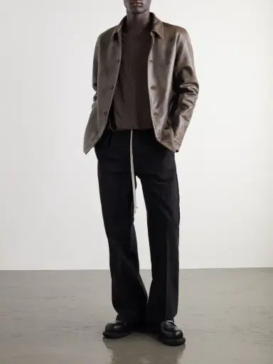 Rick Owens Jumbo Wool and Silk-Blend Jersey T-Shirt - Men | Thumbnail 2