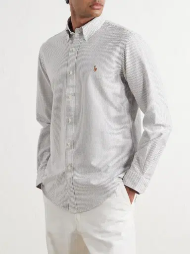 Polo Ralph Lauren Logo-Embroidered Striped Cotton Shirt - Men | Thumbnail 3