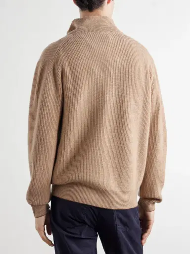 Canali Wool and Cashmere-Blend Zip-Up Sweater - Men | Thumbnail 4 Canali Wool and Cashmere-Blend Zip-Up Sweater - Men | Thumbnail 4