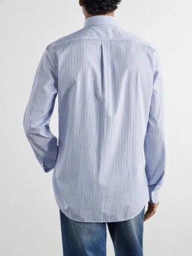Dolce & Gabbana Striped Cotton-Poplin Shirt - Men | Thumbnail 4