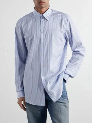 Dolce & Gabbana Striped Cotton-Poplin Shirt - Men | Thumbnail 5