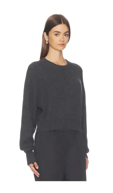 ENZA COSTA Cotton Cashmere Raglan Sweater | Thumbnail 2