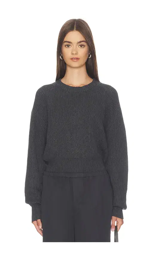 ENZA COSTA Cotton Cashmere Raglan Sweater