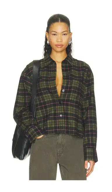 Closed Cropped Oversized Shirt | Thumbnail 1