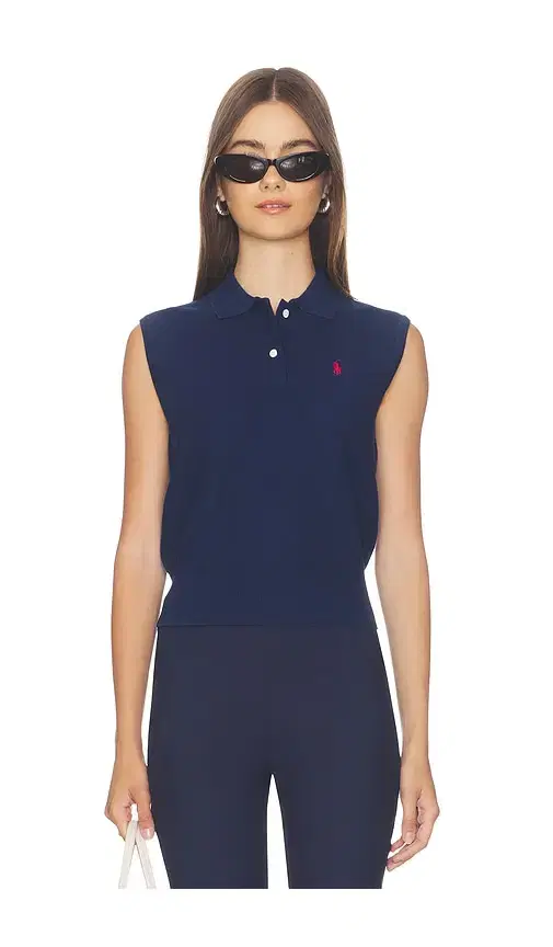 Polo Ralph Lauren Sleeveless Polo Knit Collar Pullover