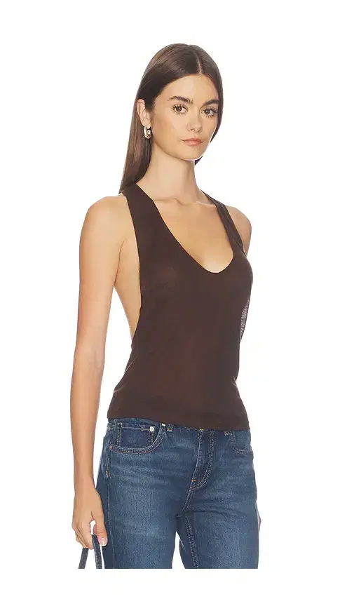 EB Denim Valley Sheer Racer Tank