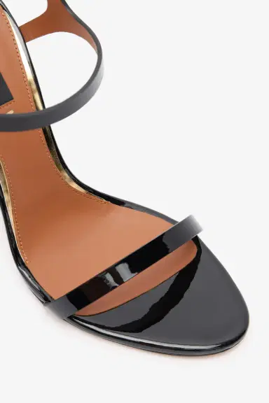 Roberto Cavalli Black Patent Leather Sandal With RC Monogram | Thumbnail 5 Roberto Cavalli Black Patent Leather Sandal With RC Monogram | Thumbnail 5