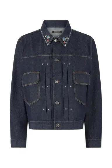Roberto Cavalli Denim Jacket With Studs And Stones | Thumbnail 1