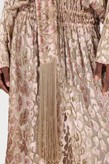 Roberto Cavalli Long Dress With All-Over Dappled Pattern | Thumbnail 6
