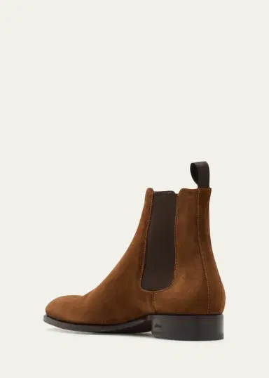 Brioni Men's Suede Chelsea Boots | Thumbnail 4