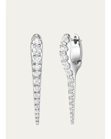 Melissa Kaye 18K White Gold Lola Needle Earrings with Diamonds | Thumbnail 1