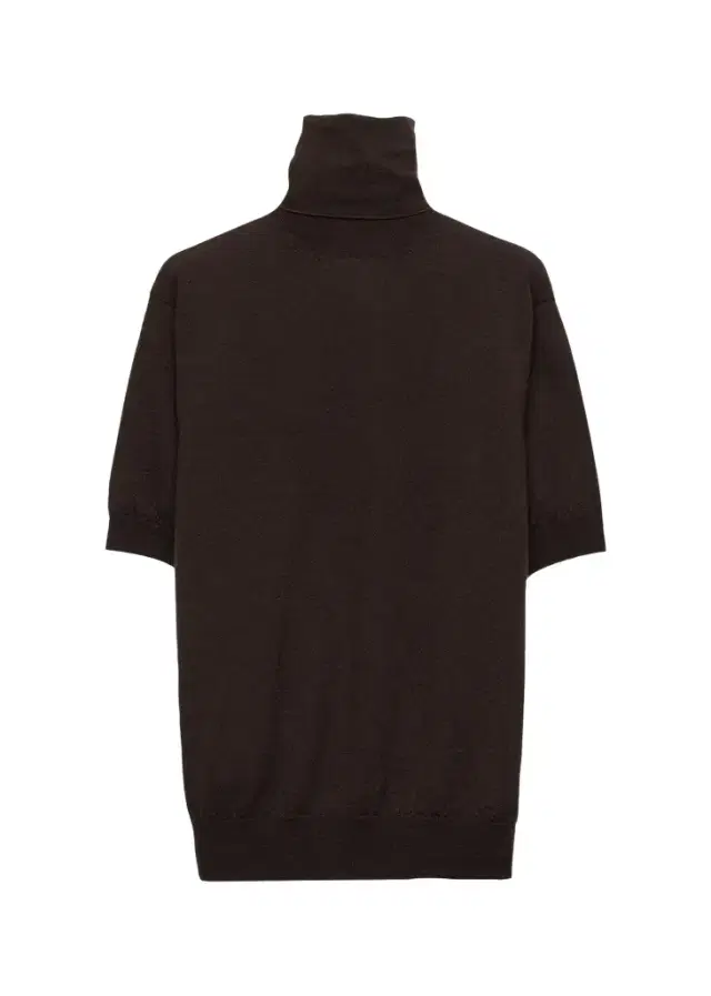 Turtleneck Superfine Cashmere Short-Sleeve Sweater
