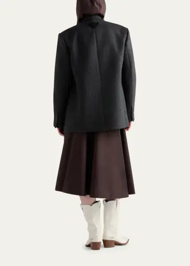 Prada Re-Nylon Zip-Front Midi Skirt | Thumbnail 7