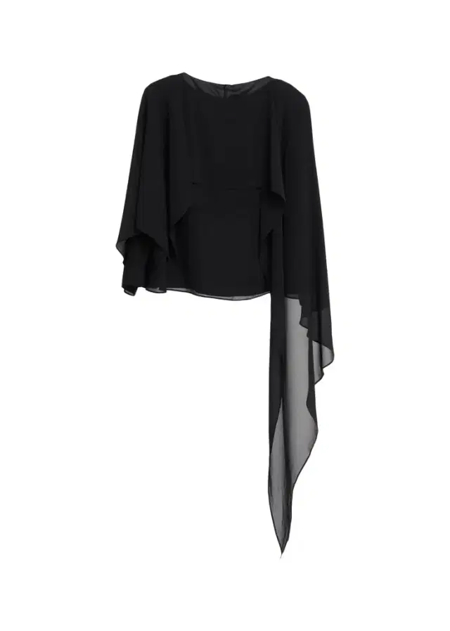 Maison Margiela Asymmetric Draped Chiffon Top