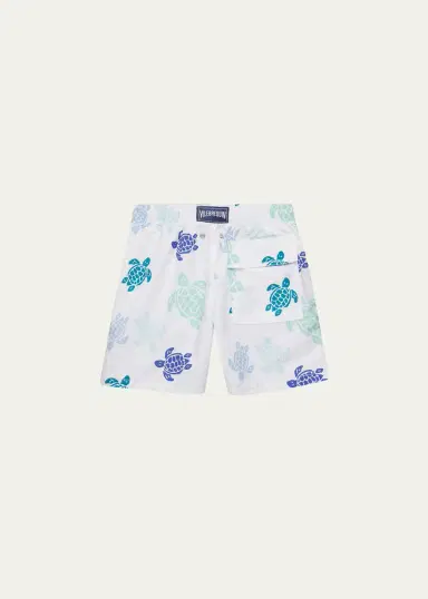 Vilebrequin Boys Tortues Print Swim Trunks, Size 2T-14 | Thumbnail 2