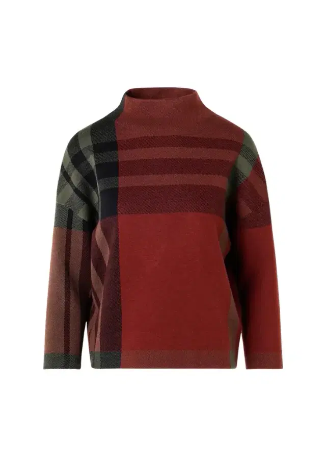 Akris punto Jacquard Check Boxy Sweater