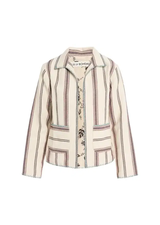 Alix of Bohemia Francis Striped Linen-Cotton Jacket