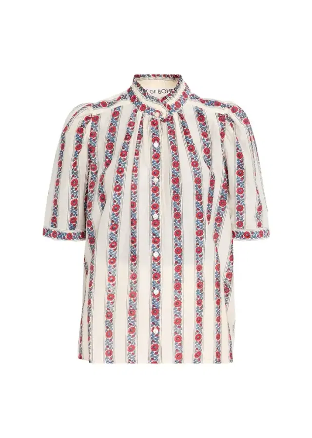 Alix of Bohemia Winnie Roseband Puff-Sleeve Blouse