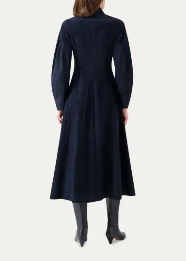 Akris punto Changent Micro Corduroy Midi Dress | Thumbnail 3