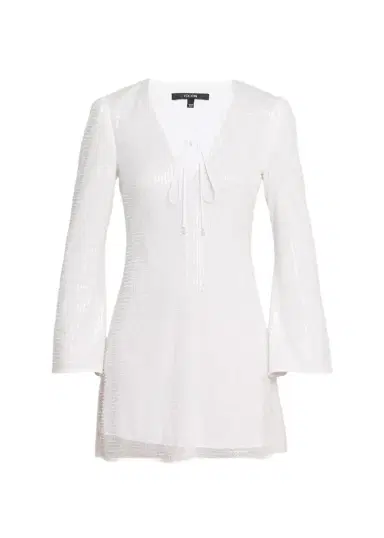Toccin Raine Sequined Flared-Sleeve Mini Dress Coverup | Thumbnail 1 Toccin Raine Sequined Flared-Sleeve Mini Dress Coverup | Thumbnail 1