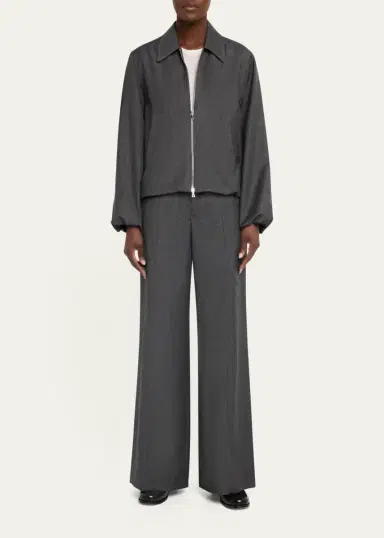 OFFICINE GÉNÉRALE Marla Wool-Cashmere Bomber Jacket | Thumbnail 2 OFFICINE GÉNÉRALE Marla Wool-Cashmere Bomber Jacket | Thumbnail 2