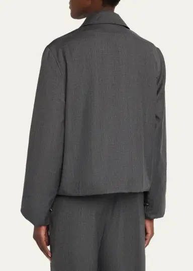 OFFICINE GÉNÉRALE Marla Wool-Cashmere Bomber Jacket | Thumbnail 3 OFFICINE GÉNÉRALE Marla Wool-Cashmere Bomber Jacket | Thumbnail 3
