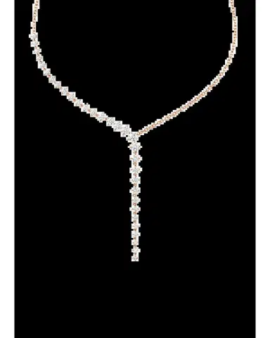 Melissa Kaye 18K Rose Gold Aria Cascade Necklace with Diamonds | Thumbnail 2