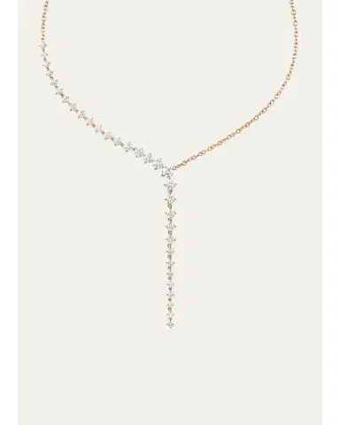 Melissa Kaye 18K Rose Gold Aria Cascade Necklace with Diamonds | Thumbnail 1