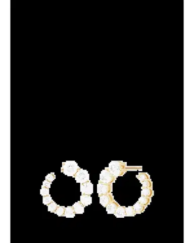 Melissa Kaye 18K Yellow Gold Aria Statement Earrings with Diamonds | Thumbnail 2