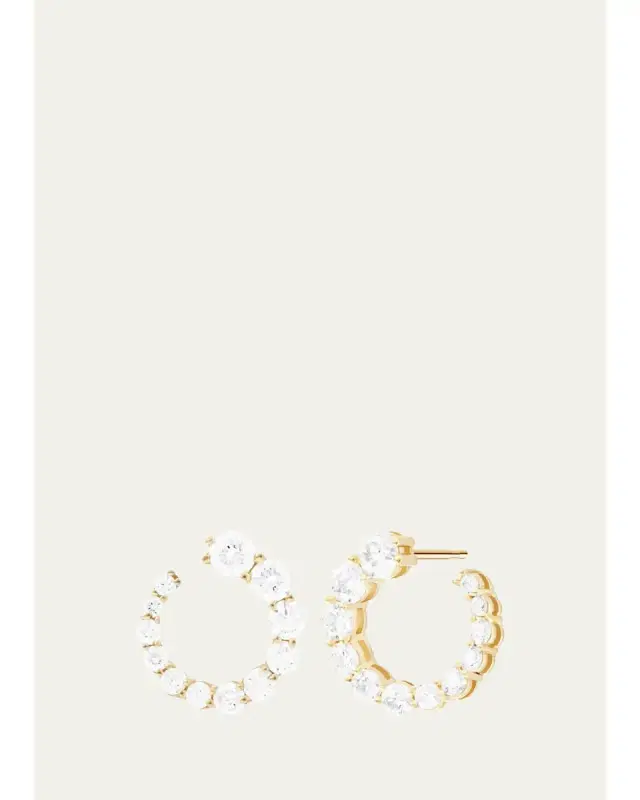 Melissa Kaye 18K Yellow Gold Aria Statement Earrings with Diamonds