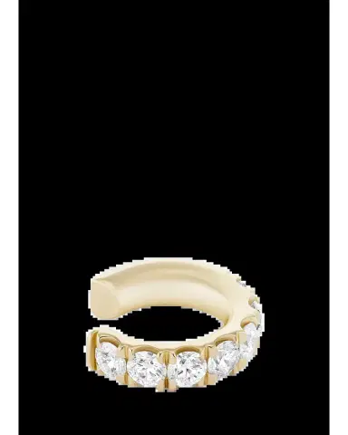 Melissa Kaye 18K Yellow Gold Clara Medium Ear Cuff with Diamonds, Single | Thumbnail 2