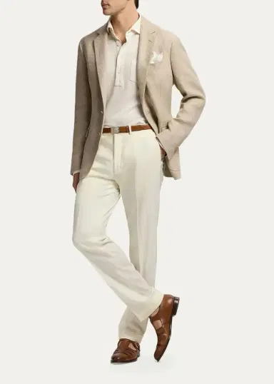Ralph Lauren Purple Label Men's Hadley Hand-Tailored Herringbone Sport Jacket | Thumbnail 2