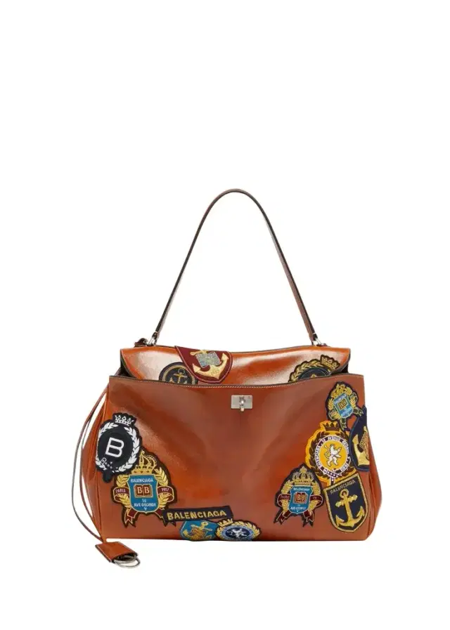 Balenciaga Men's Rodeo Multi-Patch Leather Top-Handle Bag