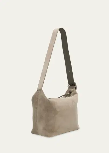 Loewe Men's Loop Medium Hobo Bag in Suede | Thumbnail 3 Loewe Men's Loop Medium Hobo Bag in Suede | Thumbnail 3