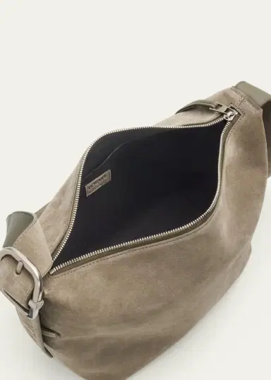 Loewe Men's Loop Medium Hobo Bag in Suede | Thumbnail 4 Loewe Men's Loop Medium Hobo Bag in Suede | Thumbnail 4