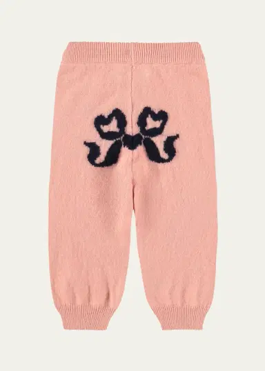 Molo Girl's Solana Bow Wool Knit Pants, Size 0M-3 | Thumbnail 2