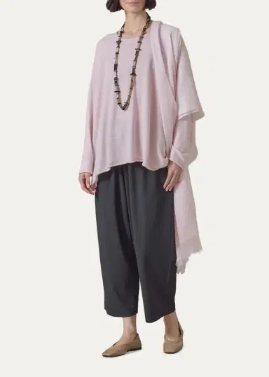 Eskandar Cashmere A-Line Bateau Neck Sweater - Long | Thumbnail 6 Eskandar Cashmere A-Line Bateau Neck Sweater - Long | Thumbnail 6