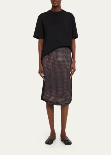 MM6 MAISON MARGIELA Paisley Print Midi Pencil Skirt | Thumbnail 2