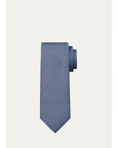 Tom Ford Men's Micro-Houndstooth Silk Tie | Thumbnail 4