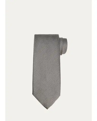 Tom Ford Men's Micro-Houndstooth Silk Tie | Thumbnail 5