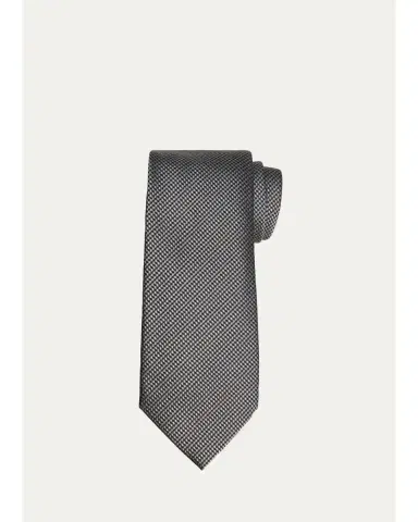 Tom Ford Men's Micro-Houndstooth Silk Tie | Thumbnail 6