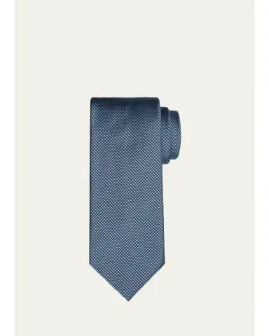 Tom Ford Men's Micro-Houndstooth Silk Tie | Thumbnail 8