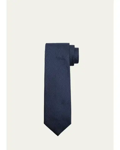 Tom Ford Men's Micro-Houndstooth Silk Tie | Thumbnail 9