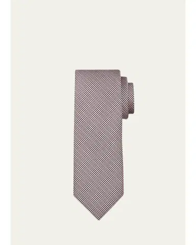 Tom Ford Men's Micro-Houndstooth Silk Tie | Thumbnail 1