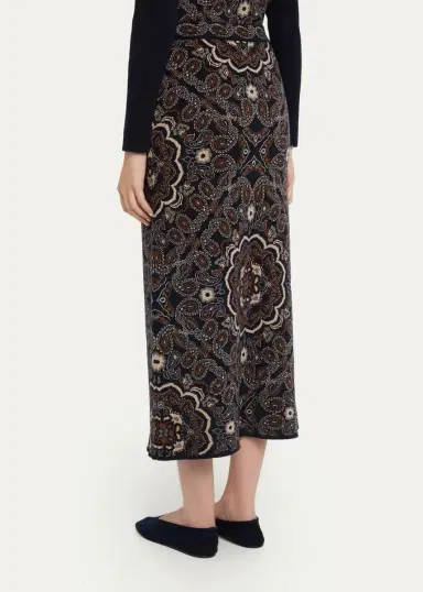 Cara Cara Clara Bandana Jacquard Midi Skirt | Thumbnail 3