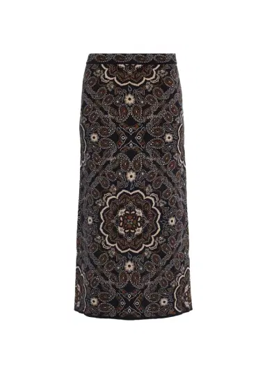 Cara Cara Clara Bandana Jacquard Midi Skirt | Thumbnail 1