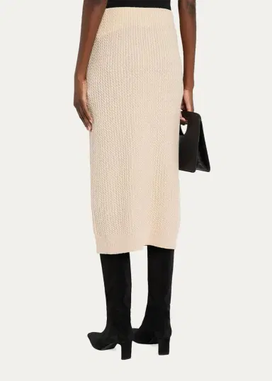 Lafayette 148 New York Cable-Knit Cashmere Midi Skirt | Thumbnail 3 Lafayette 148 New York Cable-Knit Cashmere Midi Skirt | Thumbnail 3